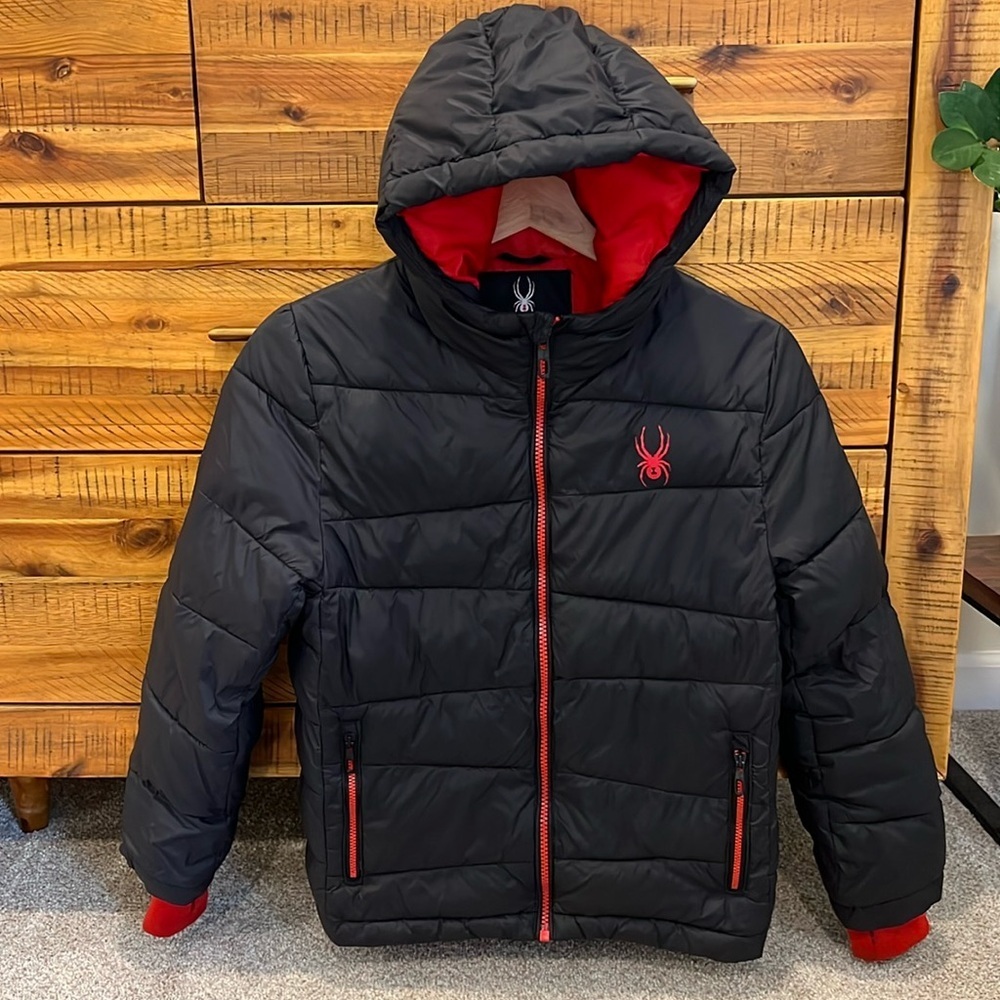 SPYDER Boy's Nexus Logo Hooded Puffer Jacket